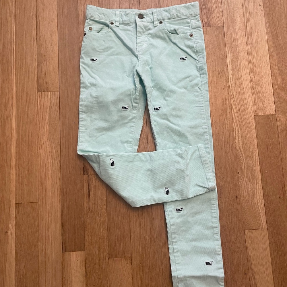 VINEYARD VINES Embroidered Whale Cord Pants 8